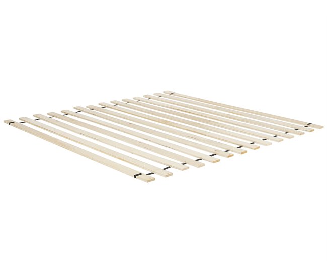 Beliani Cama com estrado MDF LIBERMONT 204x208 Castanho