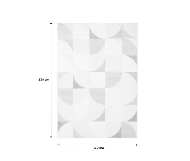 Alcatifa interior, padrão retro, felpa 230x160 Creme