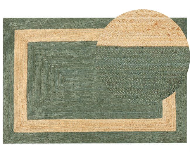 Beliani Entrelaçado KARAKUYU 160x230 Verde