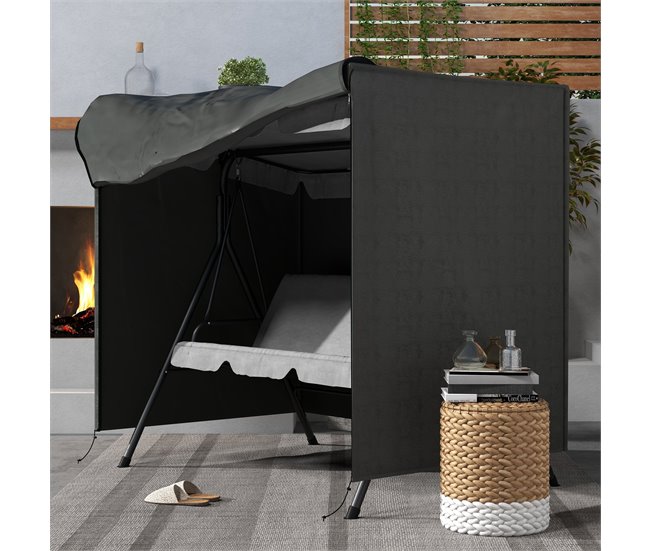 Capa para Móveis de Jardim Tecido Oxford Outsunny Cinza