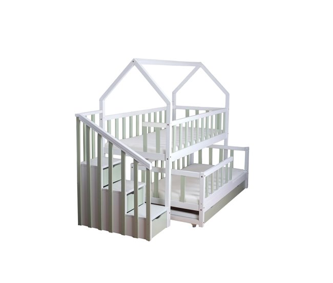 Cama de cabine para 2 crianças 80x160