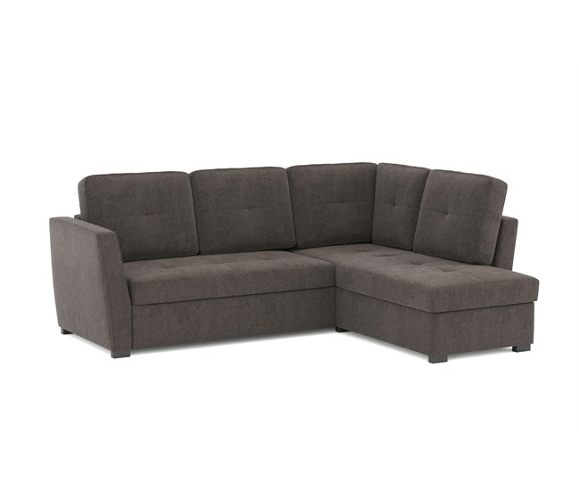 Sofá de canto com cama OSCAR II Castanho