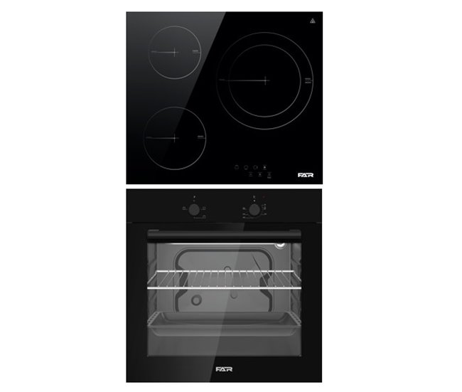 Conjunto forno e placa vitrocerâmica far fa bivob 2025