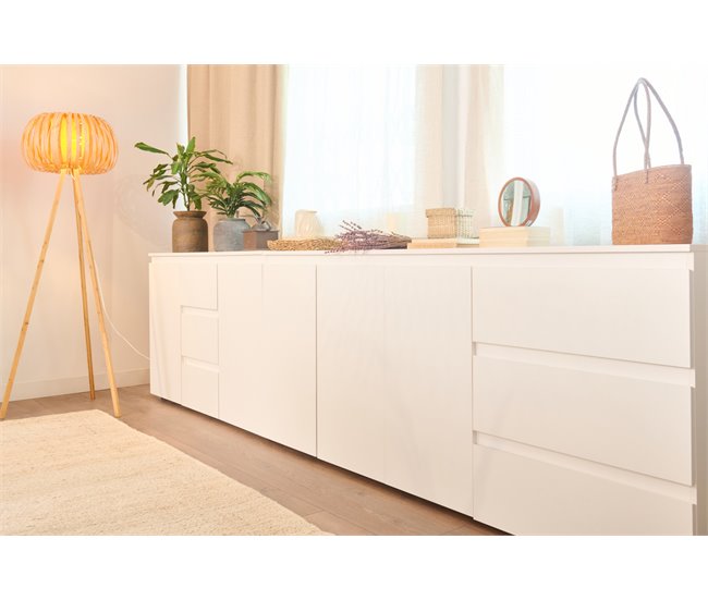 Aparador SKIPPER 3 portas 3 gavetas 178,5cm Branco