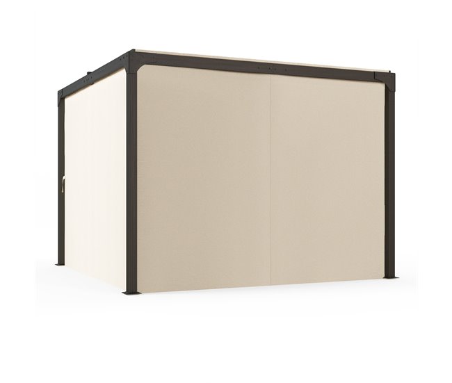 Pérgola Alumínio, Aço e Poliéster Outsunny Cru