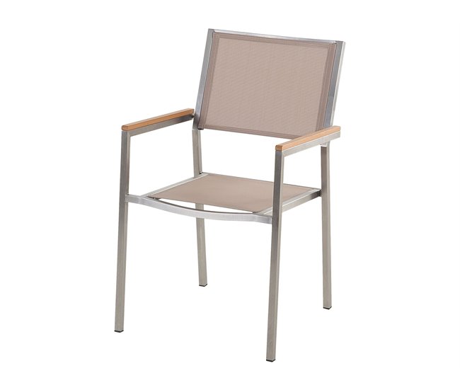 Beliani Conjunto de comedor GROSSETO Cinza