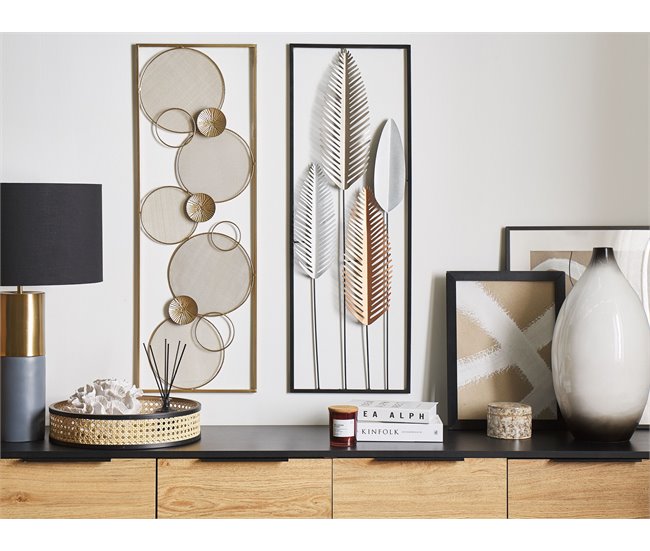 Beliani Decoración de pared TUNGSTEN Dourado