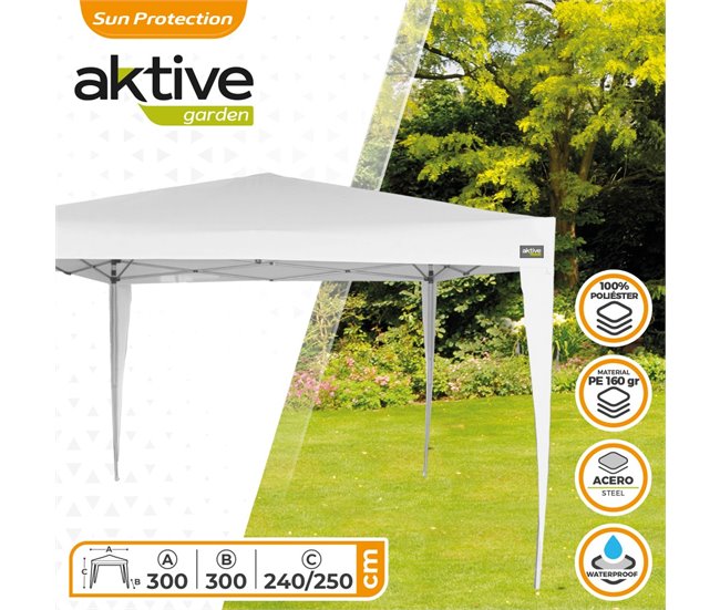 Pérgula dobrável poliéster UV50 Aktive Branco