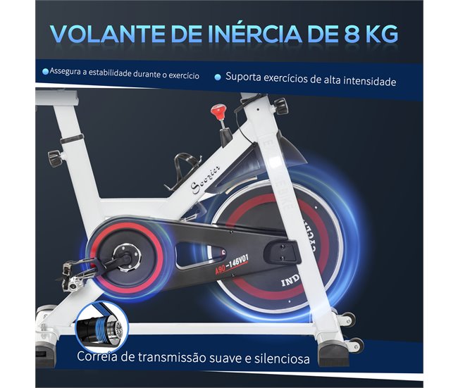 Bicicleta estática Aço e ABS HOMCOM Multicor