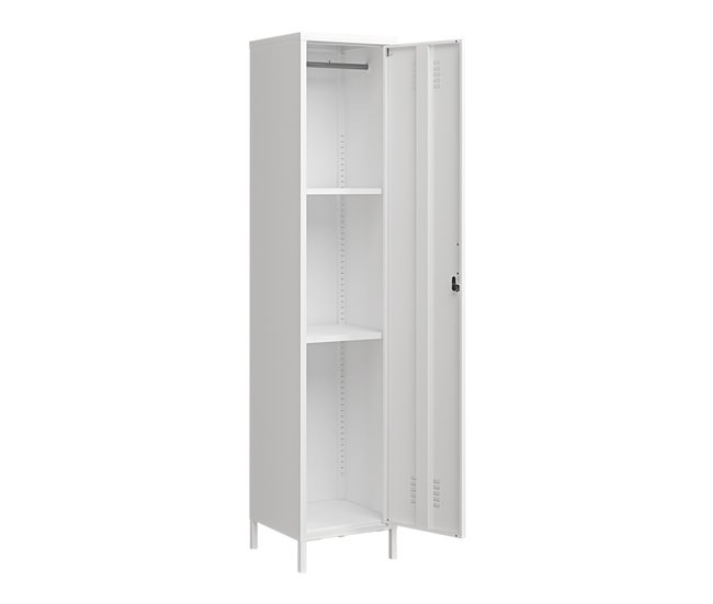 Armário de roupeiro Seinäjoki em aço 38 Branco