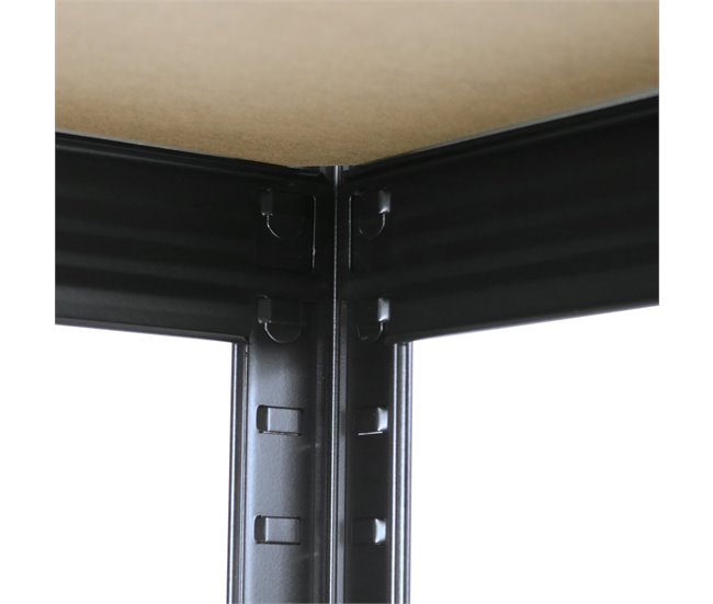 Pack 2 Prateleiras Modulares com 5 Prateleiras Ajustáveis ​​O91 Preto