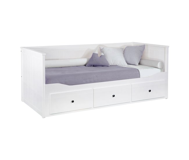 Cama nido UPPSALA 80/160x200cm branca Branco