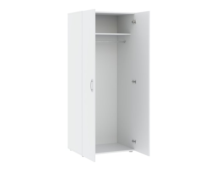 Roupeiro SERIE LEADER portas batentes branco Branco