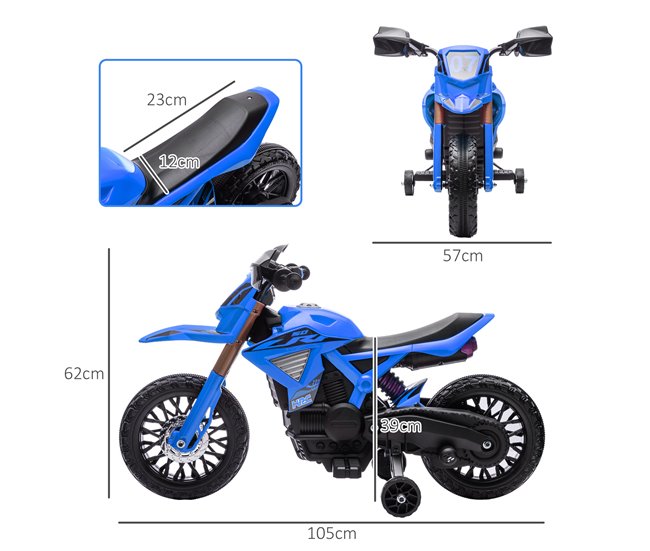 Mota Elétrica para Crianças Plástico e Metal AIYAPLAY Azul