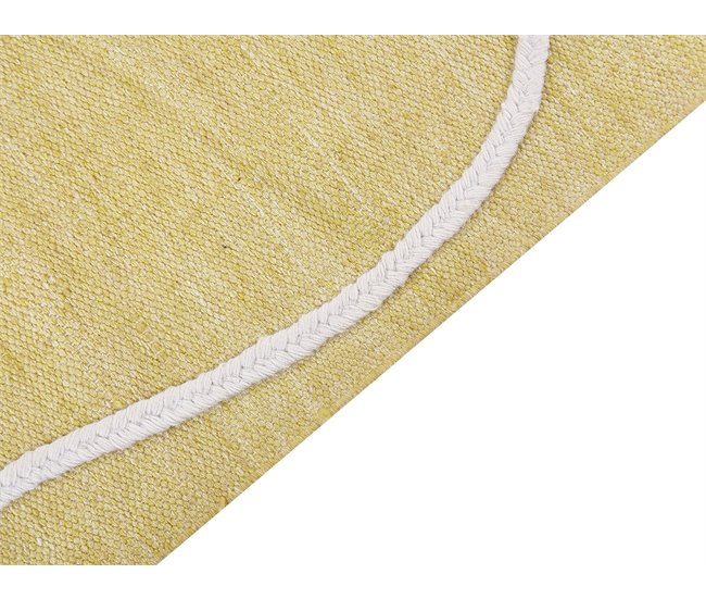 Beliani Entrelaçado YAVU 80x150 Amarelo