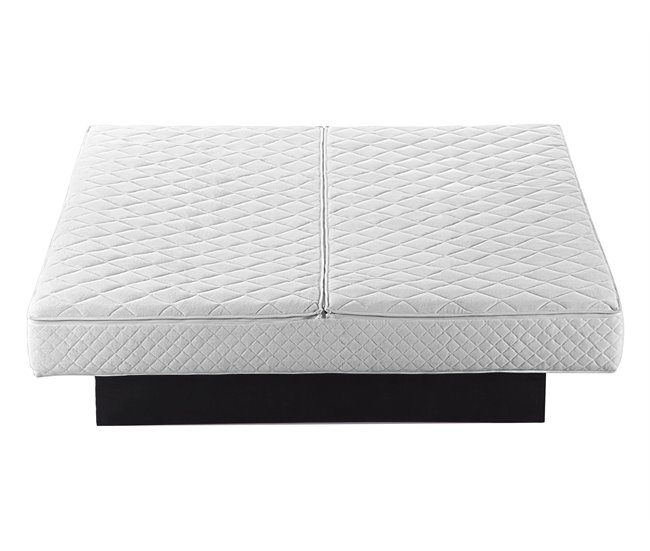 Beliani Cama de água Veludo NOYERS 190x247 Bege