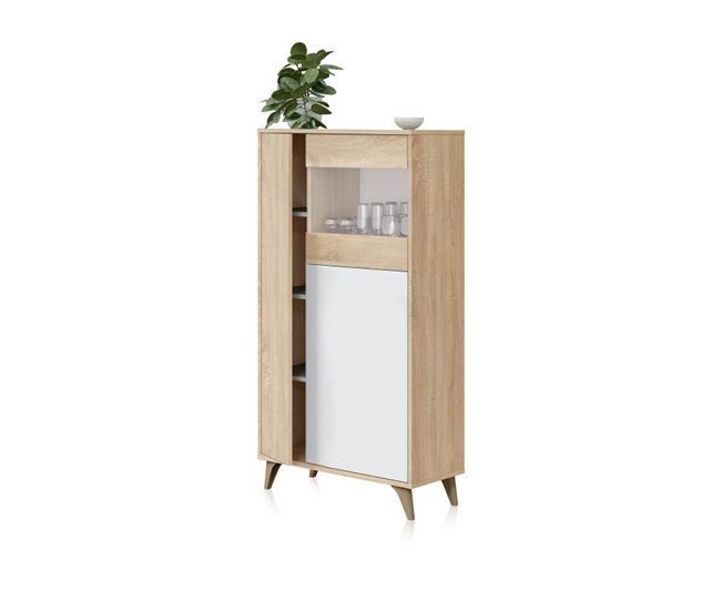 Vitrina Lira Natural/ Branco