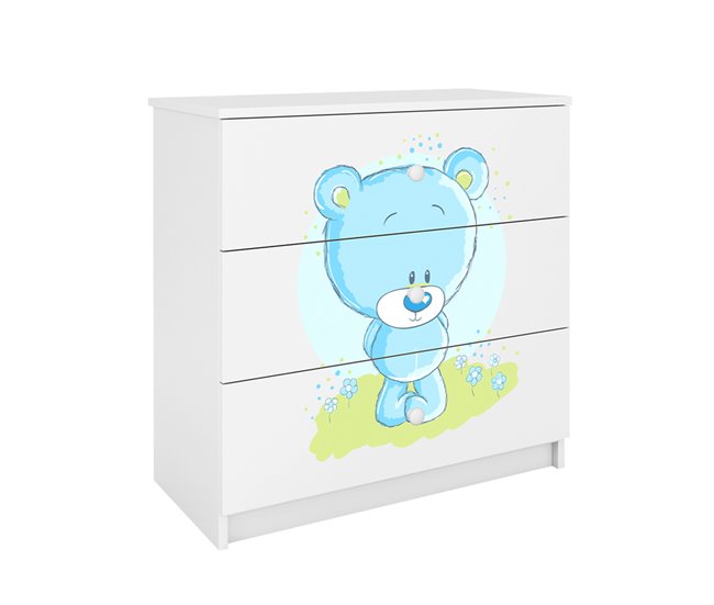 Arca com 3 gavetas Kocot Kids Babydream Bear Branco