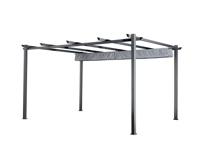 Pérgula autoportante CASSIS - estrutura em alumínio 299x405 Cinza