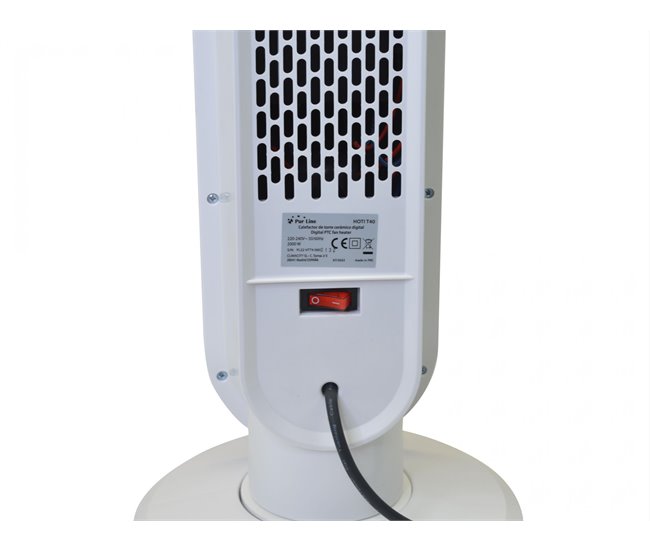 Aquecedor digital em torre de cerâmica 2000W Preto