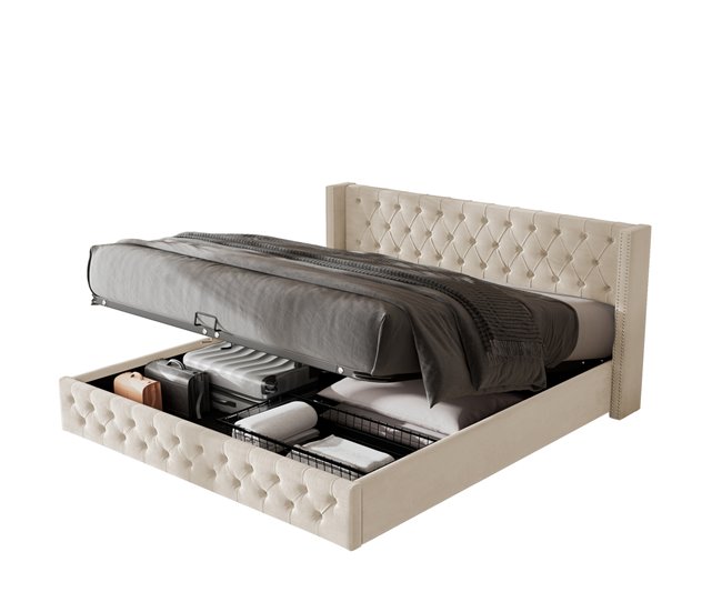 Cama com arrumação 200x180