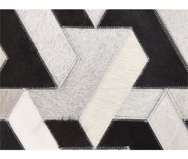 Beliani Patchwork NARMAN 140x200 Cinza Claro