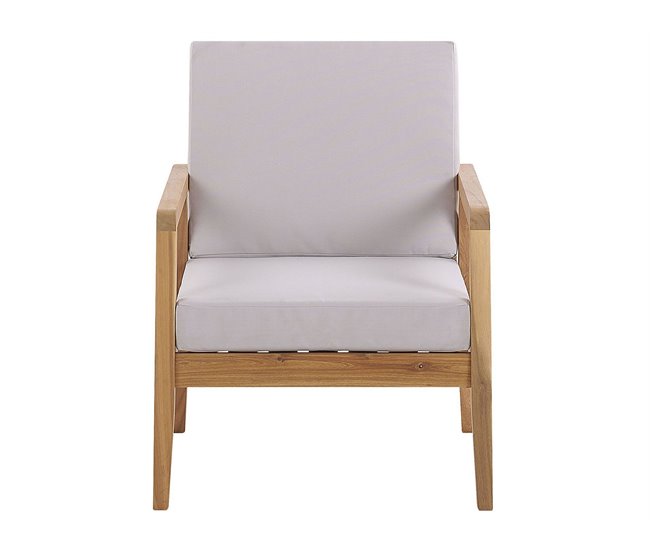 Beliani Conjunto de jardín Madera de acacia PALLANO Cinza Escuro