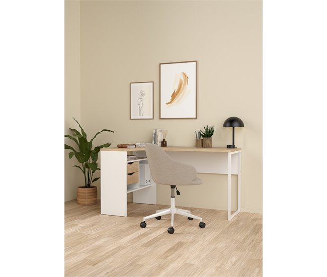 Secretária de escritório ACTION PLUS 2 Branco