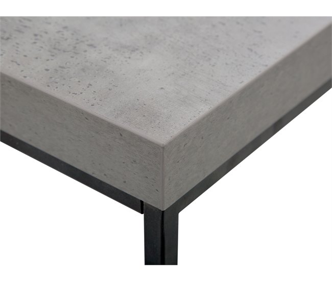 Beliani Mesa de centro DELANO 60x100 Cinza Claro
