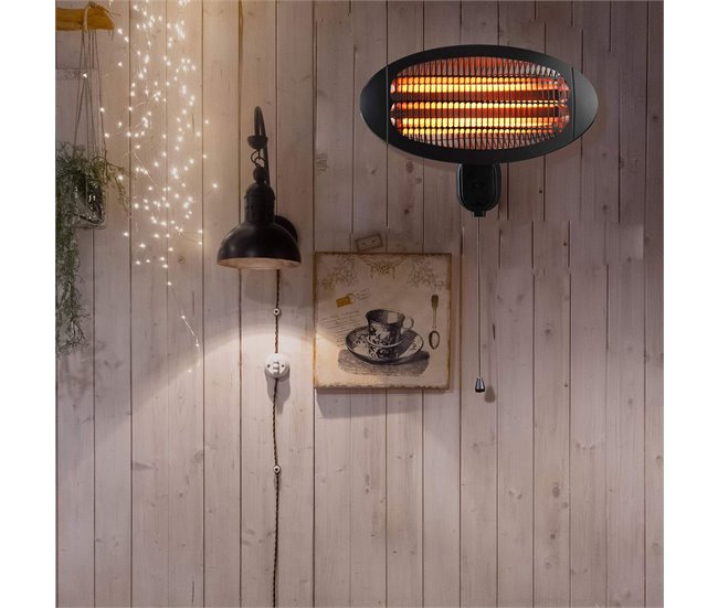 Aquecedor de parede Well Home com 3 tubos de quartzo Cinza