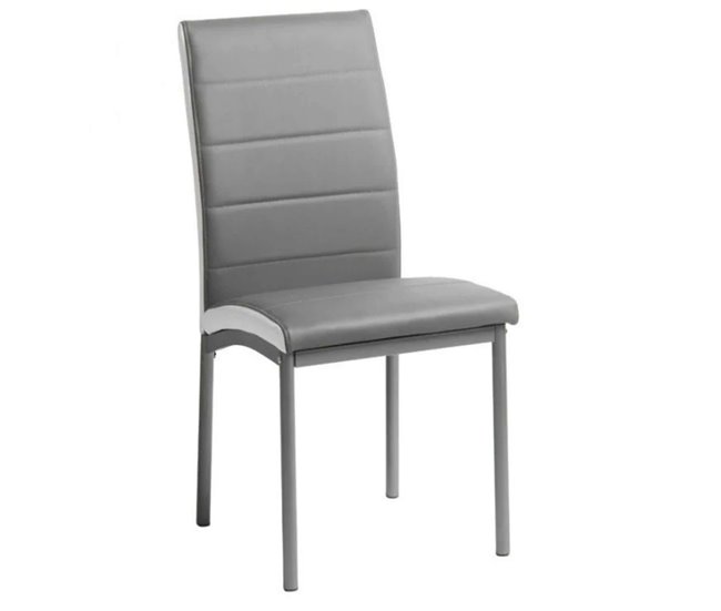 Pacote de 2 cadeiras de jantar Meli em estilo contemporâneo Cinza