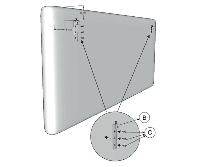  Cabeceira estofada Rombo 140x60 cm 160 Branco
