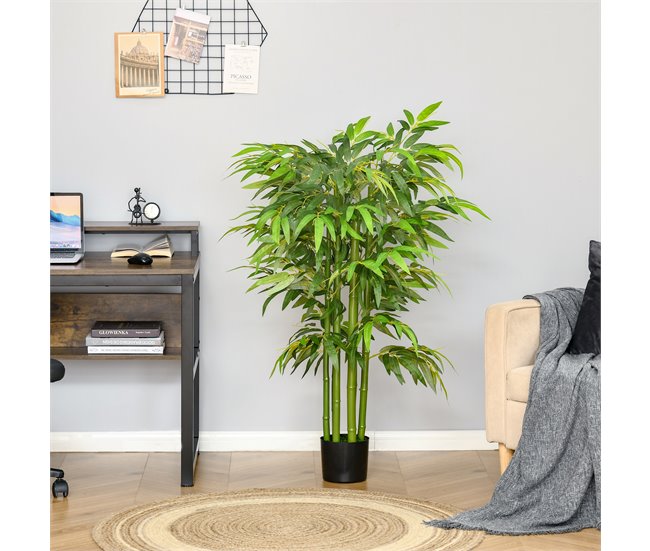 Bambú Artificial PE HOMCOM, casa - decoração Verde