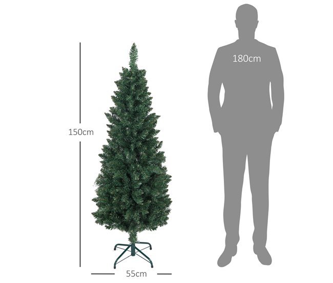 Árvore de Natal Metal e PVC HOMCOM, casa - natal Verde