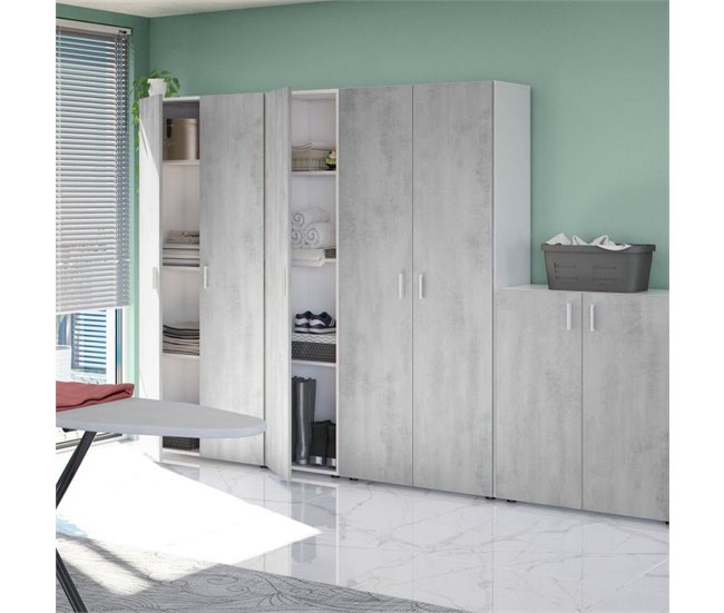 Armário multifunções 1 porta 41 Branco/cinza