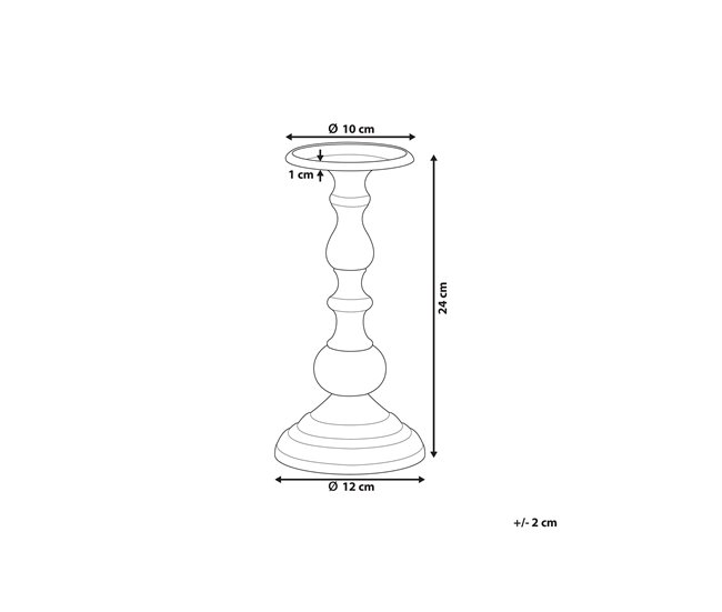 Beliani Candelabro BUSAT Cinza