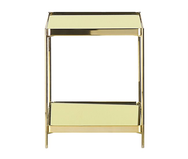 Beliani Mesa de apoio ALSEA 41x41 Dourado