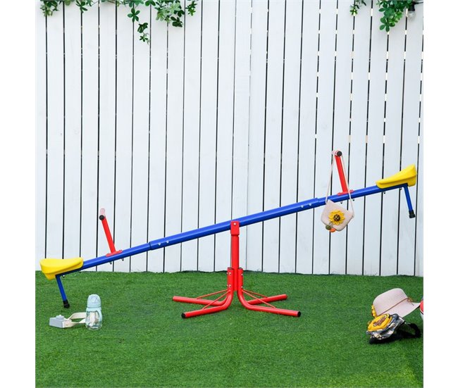 Baloiço Infantil Metal, PP Outsunny Multicor