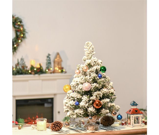 Árvore de Natal Artificial PVC, Serapilheira e Cimento HOMCOM Multicor