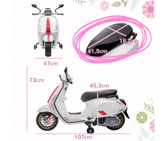 Motas elétricas PP, Metal AIYAPLAY Branco