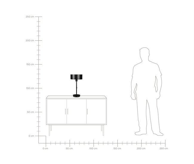 Beliani Candeeiro de mesa ARIPO Preto