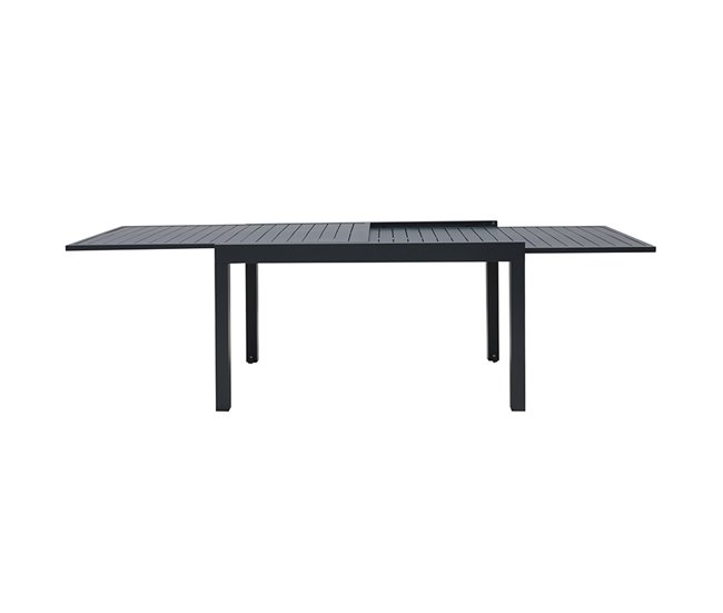 Mesa extensível de alumínio para jardim Lipari 90x134 Madeira