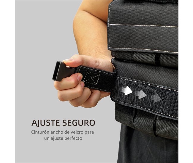 Colete de Pesos Tecido Oxford e Metal SPORTNOW Preto