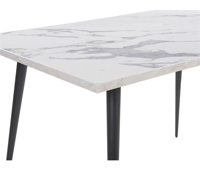Beliani Mesa de refeições para 4 pessoas SANTIAGO 80x120 Branco