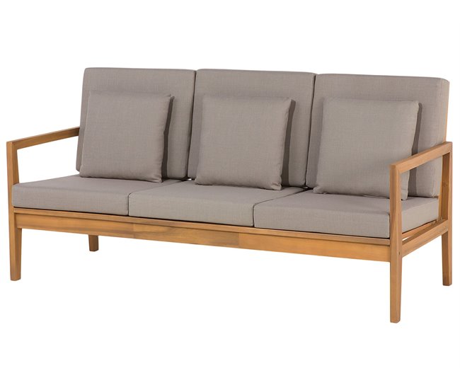 Beliani Conjunto de jardín Madera de acacia con certificado FSC® PATAJA Cinza Escuro