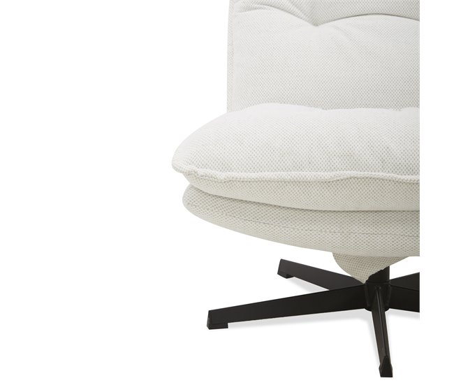 Cadeirão decorativo giratório LAIA Bege