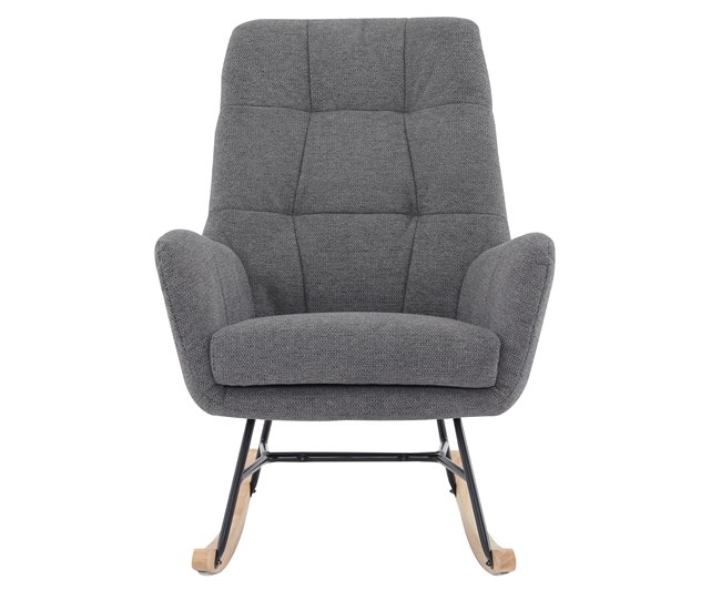 Cadeirão de baloiço decorativo PETER Cinza