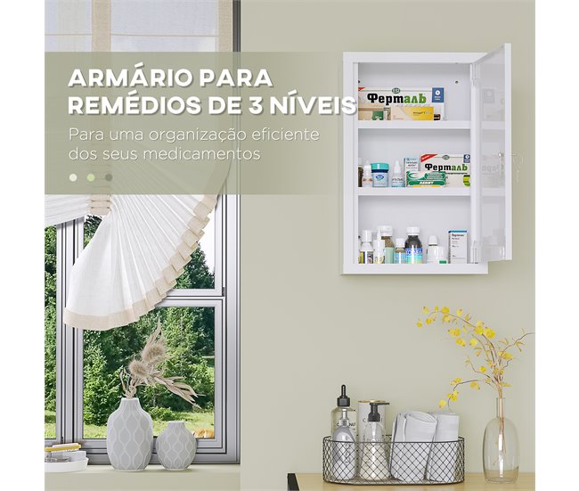 Armário Farmácia Aço Laminado a Frio kleankin Branco