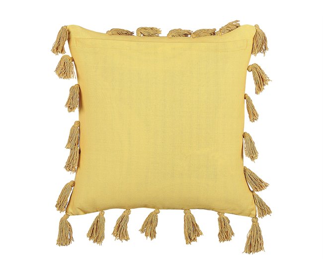 Beliani Almofada decorativa LYNCHIS 45x45 Amarelo