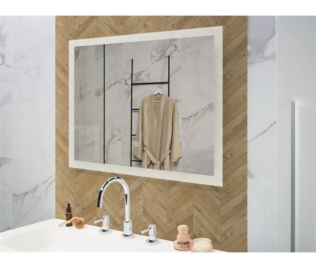 Beliani Espejo de baño ADOUR Cinza